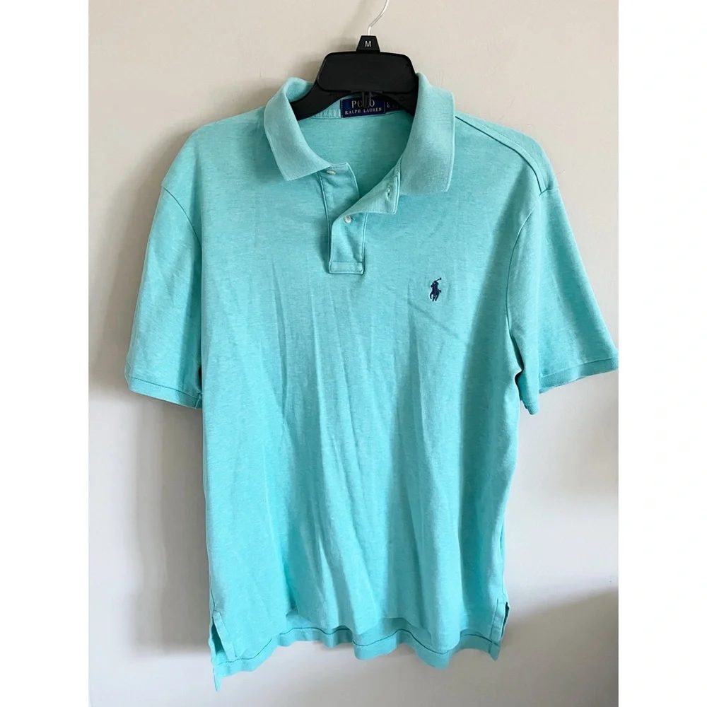 Polo RL light aqua short sleeved shirt sz L